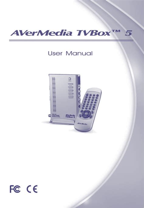 AVerMedia Technologies TVBoxTM 5 Manual pdf
